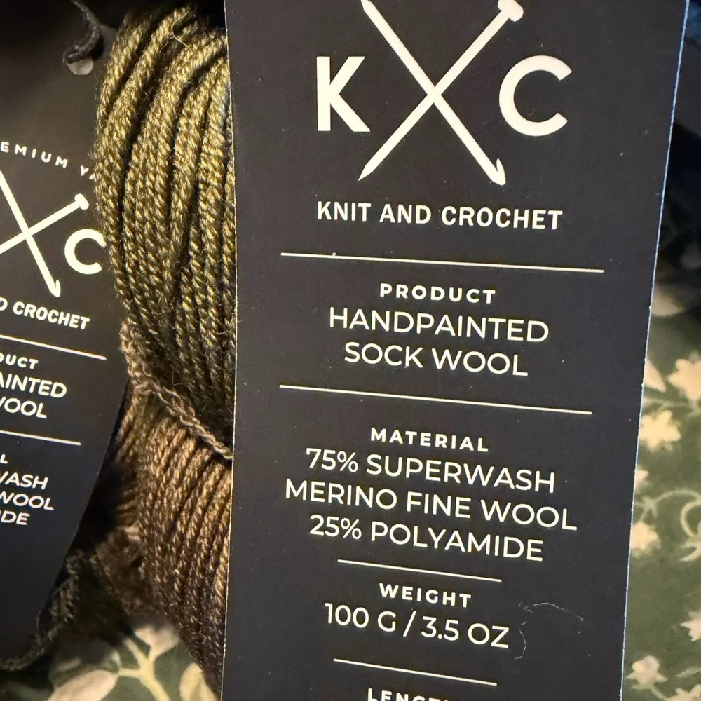 Joann’s KVC Premium hand painted wool Yarn in green Earth Tones new price for 3 - Picture 5 of 5
